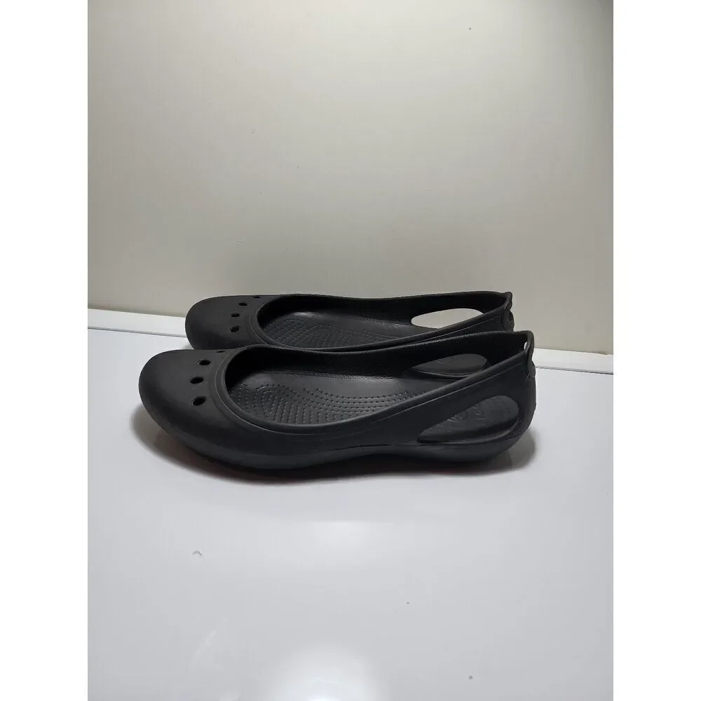Crocs Black flats Size 8